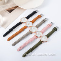 New Trendy Funny Watch for Women with Matte Leather Strap Fashion Causal Quartz Watches for Ladies Charm Small Dial Wristwatch